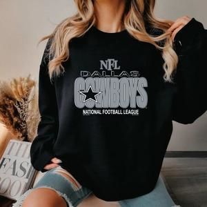 Graphic Football Sweater, 1993 Dallas Cowboys Black Sweatshirt